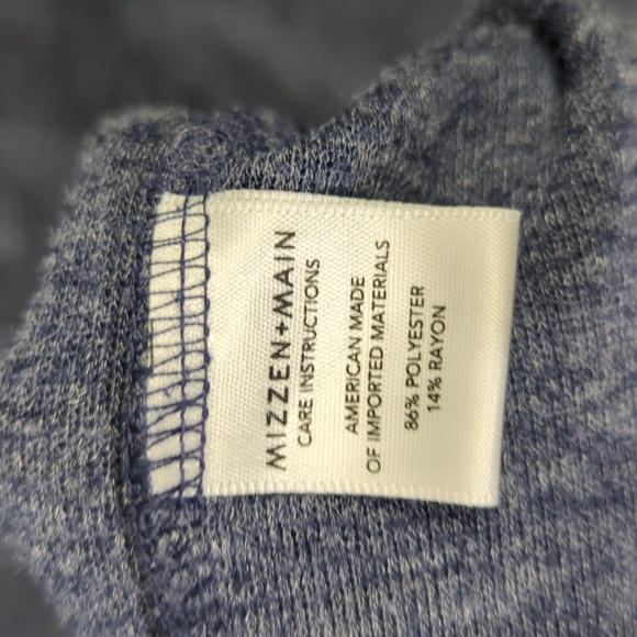 Mizzen+Main Sweater Men's XXL Trim Fit Blue Pullover Long Sleeve Made In America - Picture 7 of 9